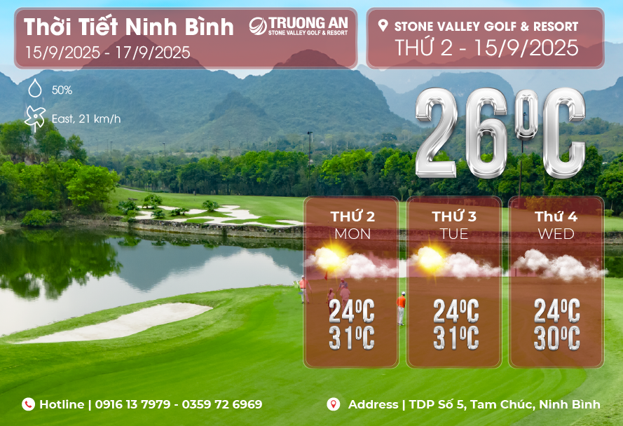 Đầu tuần thời tiết đẹp, trải nghiệm golf không giới hạn chỉ 1.950.000 tại Stone Valley Golf & Resort