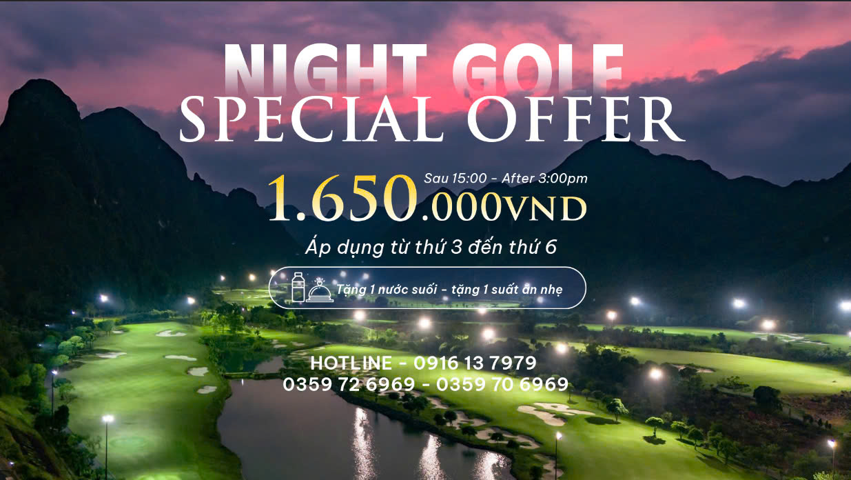 TRẢI NGHIỆM NIGHT GOLF – CHƠI GOLF ĐÈN ĐÊM TẠI STONE VALLEY GOLF & RESORT