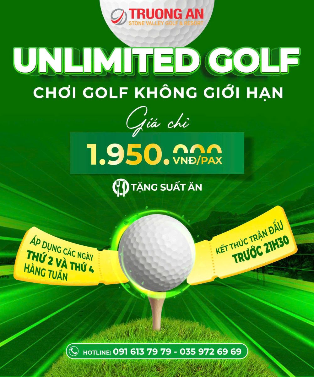 UNLIMITED GOLF – CHƠI KHÔNG GIỚI HẠN CHỈ VỚI 1.950.000 VNĐ